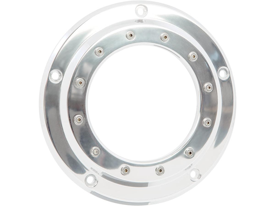 Harley Davidson Dyna [1999-2017]-Porthole Derby Cover 5-hole aluminum polished