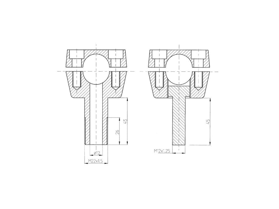 Harley Davidson FXDF [2014-2017] -old style 1,25 "Forme pour interne