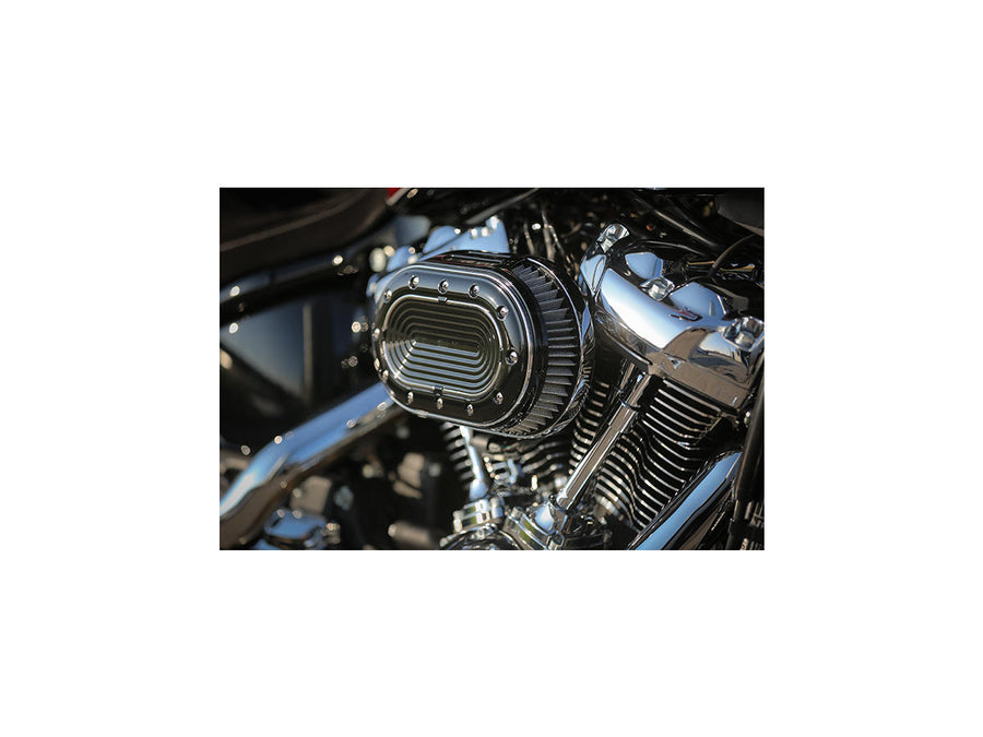 Harley Davidson Softail [2018-2024] – Ovales Luftfiltergehäuse Luftfilter-Kit Chrom