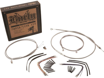 Harley Davidson FLDE [2018-2020] – 14" Gorilla Bar Kabelsatz aus rostfreiem Stahl