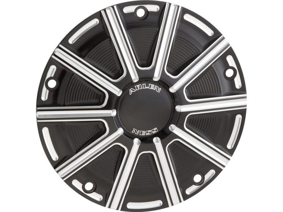 Harley Davidson Dyna [1999-2017]-10-gauge derby cover black anodized