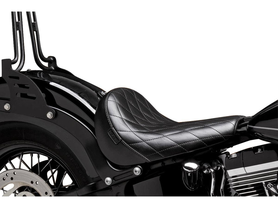 Harley Davidson FLFBS 114 [2018-2020]-Bare Bones Solo Seat Diamond Stitch Schwarzes
