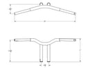Harley Davidson Sportster [1982-2020] – 10" Dominator Raked Bar Lenker 4-Loch Schwarz-8