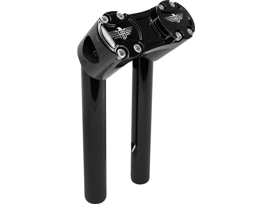 Harley Davidson FX [1974-1978] – 8" Clubstyle Pullback Risers mit schwarzer Klemme