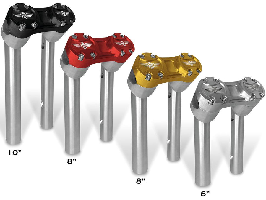 Harley Davidson FX [1974-1978] – 10" Club-Style Pullback-Riser mit silberner Klemme