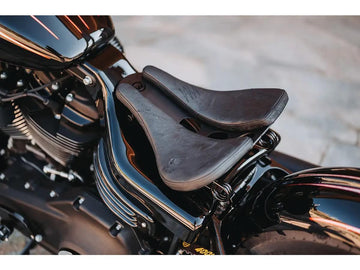 Harley Davidson FXBB [2018-2020]-frame coverage for solo feather seat black gloss - 0