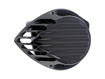 Harley Davidson Softail [2016-2017] -Ribbed Air Filtre noir Anodisé