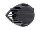 Harley Davidson Dyna [2000-2017]-ribbed air filter black anodized-1