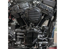 Harley Davidson Dyna [2000-2017]-ribbed air filter black anodized-2