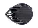 Harley Davidson Dyna [2000-2017]-ribbed air filter black anodized-5