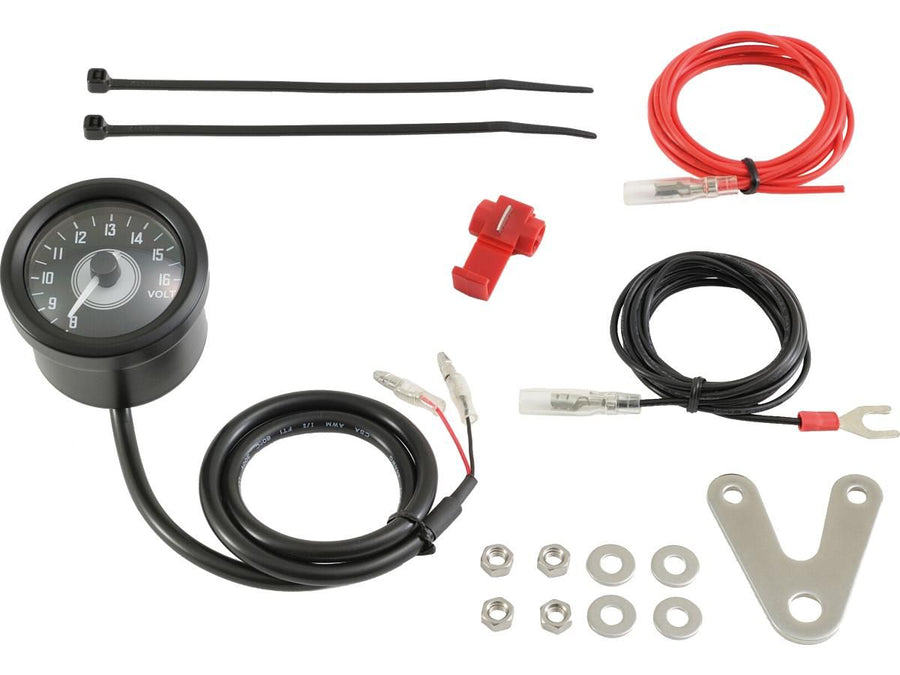 Harley Davidson – Velona 48 Voltmeter Modernes Design (Typ A) Schwarz