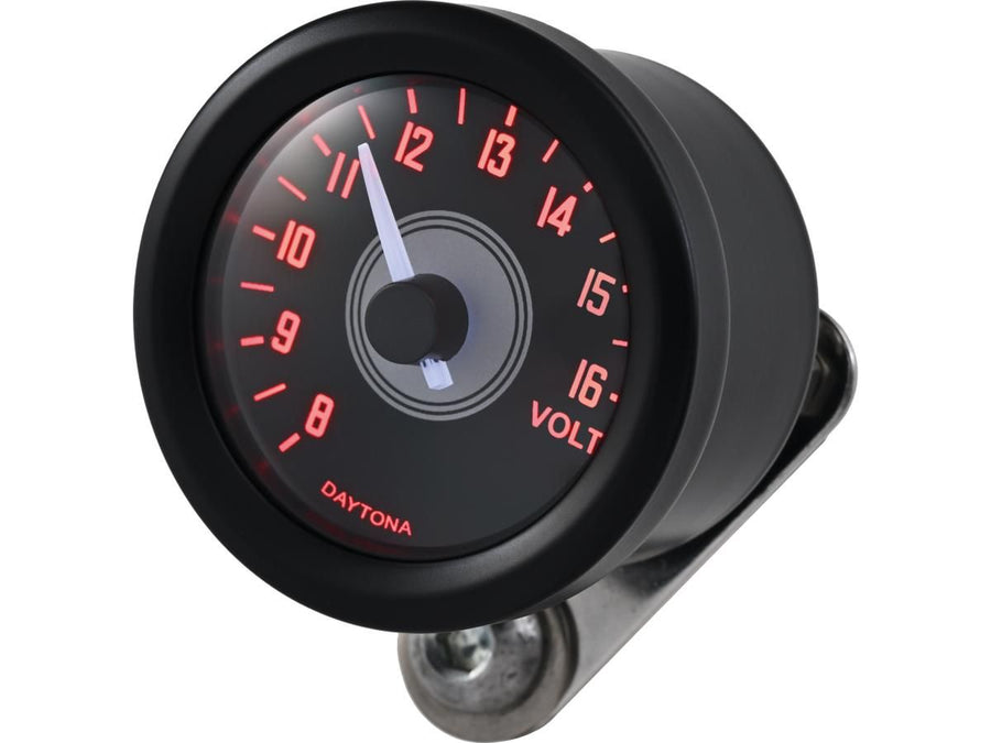 Harley Davidson – Velona 48 Voltmeter Modernes Design (Typ A) Schwarz