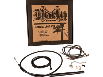 Harley Davidson Flhrxs [2021-2025]-18 "Gorilla bar cable set black vinyl ...