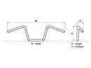 Harley Davidson Softail [1984-2024] -7 "Centre de guidon T-Bar: 229 mm 4 trous-2