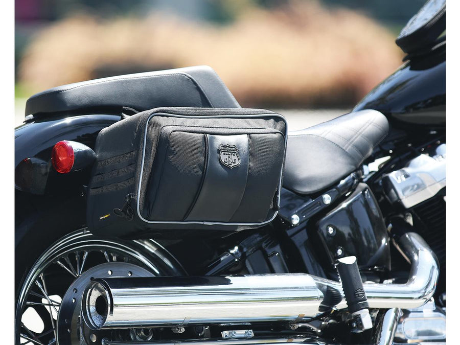 Harley Davidson Softail [2000-2017]-Route 1 Road Trip saddlebags black