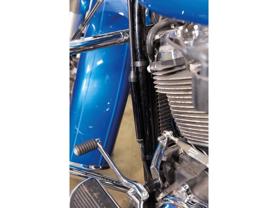 Harley Davidson Softail [2018-2025]-black vinyl V-twin divided coupling cable