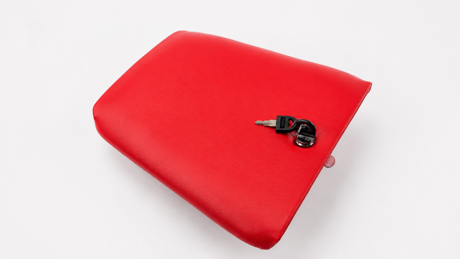 Cagiva Mito 125 1 / 2 8P [1990-1994] selle passager rouge avec serrure et clé