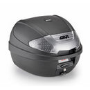 E300 - Monolock Topcase, 30 L., schwarz – Reflektor mit Silberlackierung , m. Platte