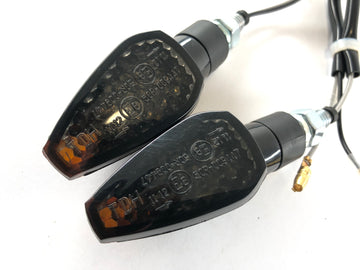 LED indicators with resistors black [with E-mark] - Yamaha Kawasaki Suzuki Ducati KTM - 0