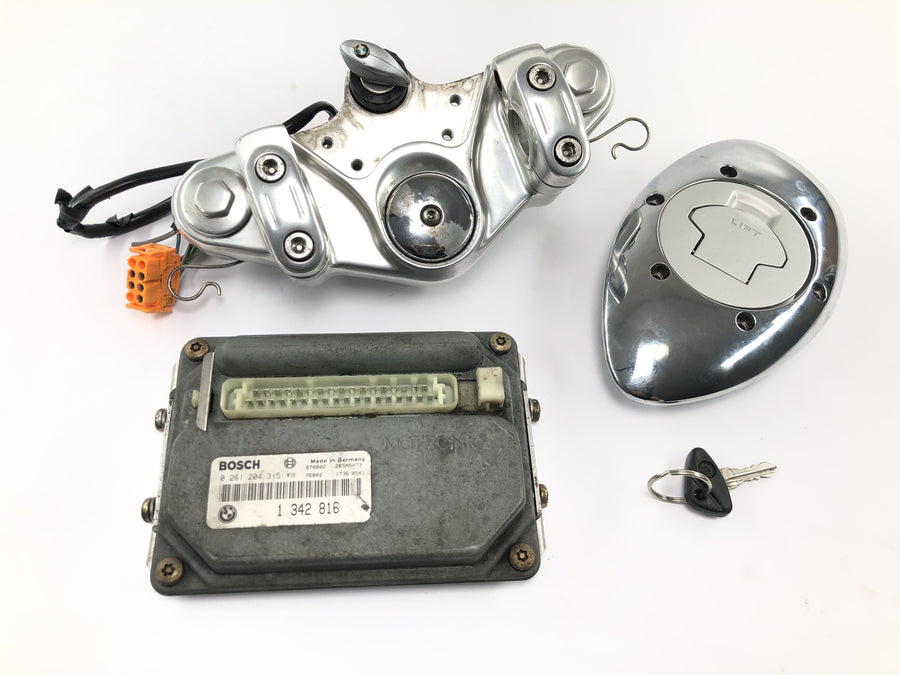 BMW R 1200 C 259C [1998] - Kit de serrures, serrure de contact, serrure de direction, bouchon de réservoir, pont de fourche, calculateur
