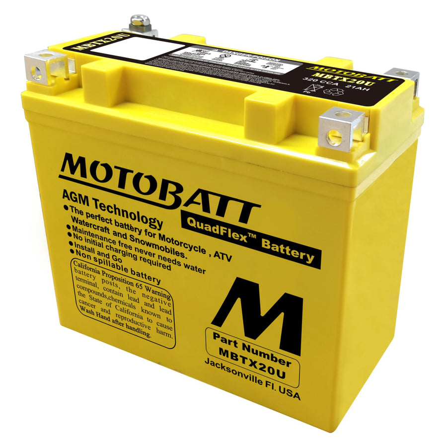 YAMAHA FX NYTRO X TX [2009-2014] - MBTX20U Yellow 12V22.5Ah 335CCA