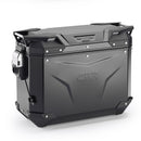 Alu-Seitenkoffer Trekker Outback EVO 37, schwarz – Rechts, 37 Liter / SMART SECURITY LOCK