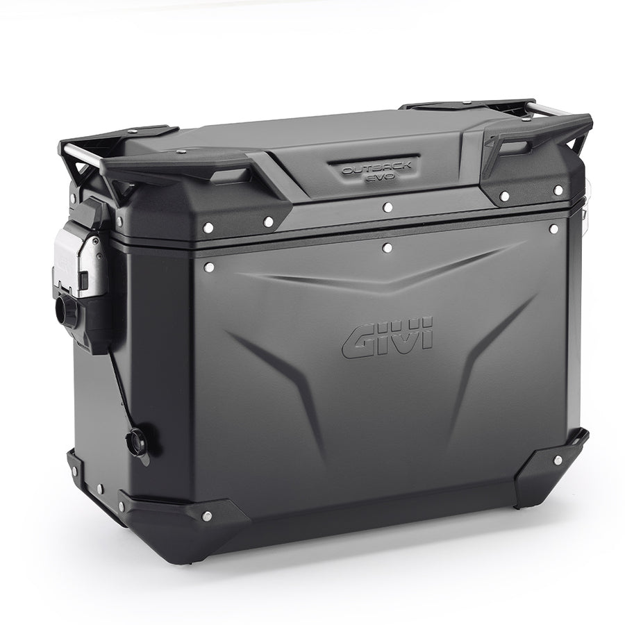 Alu-Seitenkoffer Trekker Outback EVO 37, schwarz – Rechts, 37 Liter / SMART SECURITY LOCK