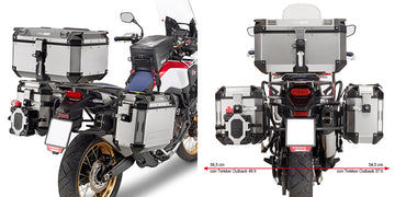 Honda CRF 1000 L Africa Twin [GIVI] - Stahlrohr-Seitenkofferträger für Trekker Outback MONOKEY® CAM-SIDE Koffer