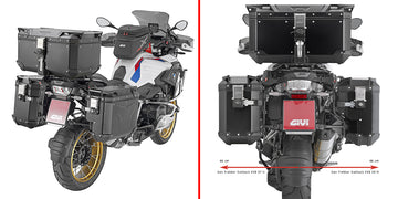 BMW R 1250 GS Adventure [GIVI] - Stahlrohr-Seitenkofferträger PL ONE-FIT mit rechtem seitlichem Versatz für die Trekker