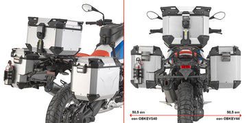 BMW R 12 G/S [GIVI] - Stahlrohr-Seitenkofferträger PL ONE-FIT mit rechtem seitlichem Versatz für die Trekker Outback