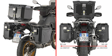 Kove X Pro 800 [GIVI] - tubular steel side case carrier PL ONE-FIT with right lateral offset for the Trekker Outback