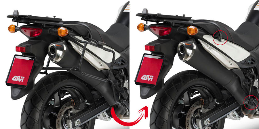 Suzuki DL 650 V-Strom L2 L3 L4 L5 L6 [2011-2016] - Support top case pour Monokey, avec plaque