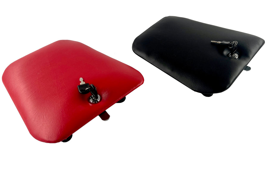 Cagiva Mito 125 EVO pillion seat passenger seat with lock [red] front view