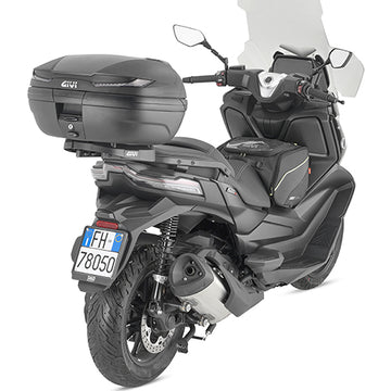 V45 Arena Monokey® Topcase schwarz – mit transparenten Reflektoren / Max. Zuladung 10kg