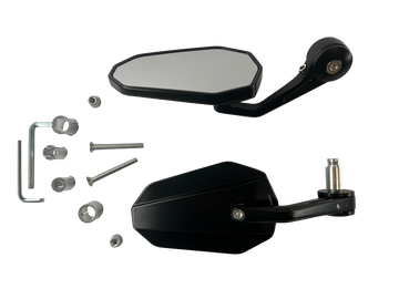 Rétroviseurs de guidon 2 pièces [E-mark] - Ducati Monster 600 620 750 900 1000 S4 S4R Vue détaillée