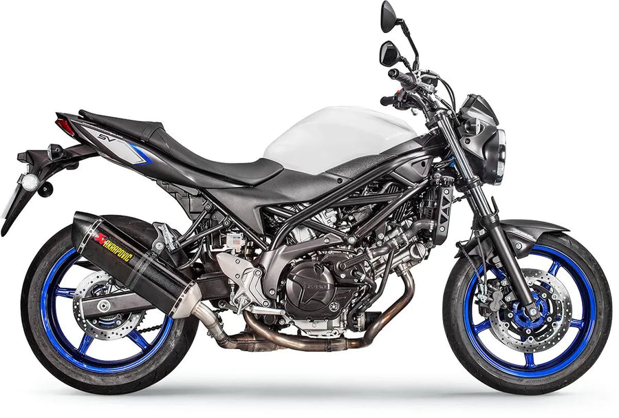 Suzuki SV 650 [Akrapovic] - Final d'amortisseurs en argent en fibre de carbone