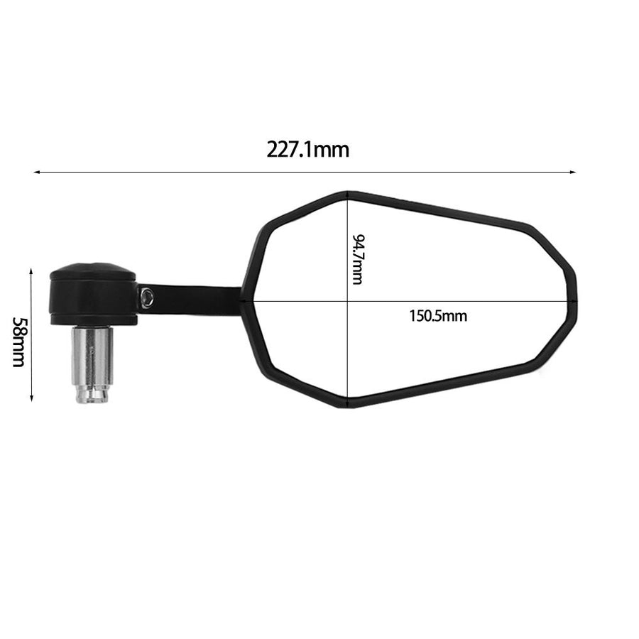 Rétroviseurs de guidon 2 pièces [E-mark] - Suzuki GSR 750 GSX-R600 vue de face