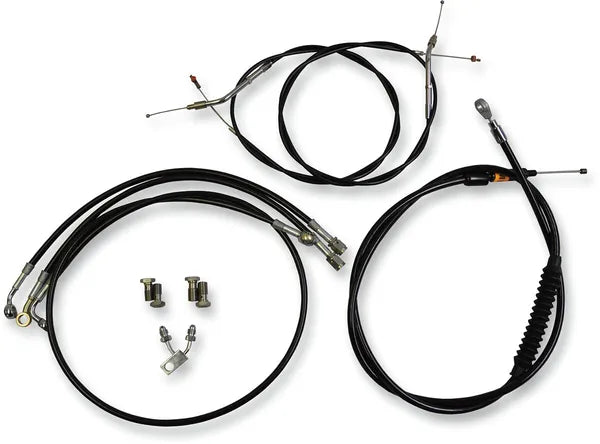 Harley Davidson Fxsb [LA CHOPPERS] – Standard Schwarz Vinyl Lenkerzug/Bremsleitung Kit