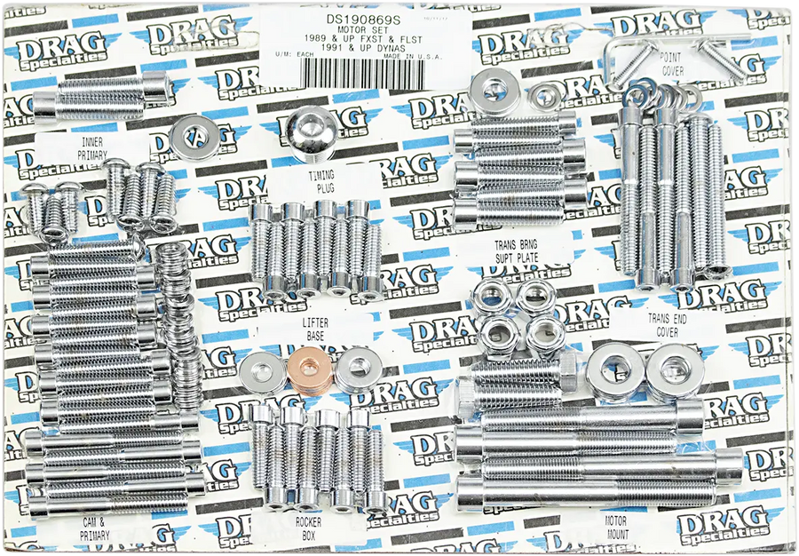 harley davidson flst [DRAG SPECIALTIES] - Complete engine screw set