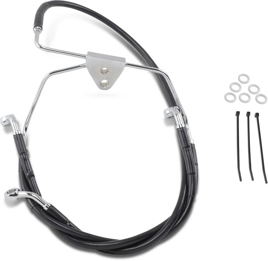 harley davidson flhtc [DRAG SPECIALTIES] - Kit conduites de frein inox