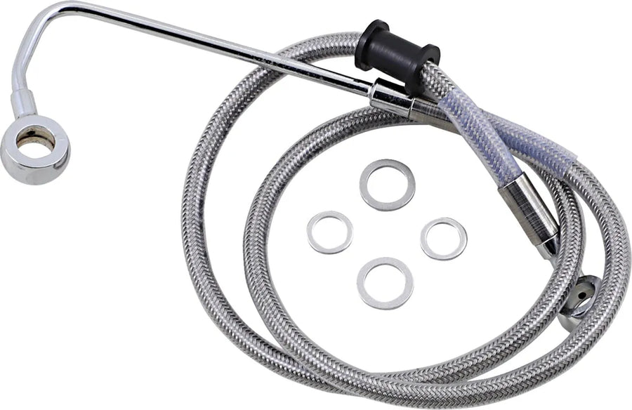 harley davidson fxsb [DRAG SPECIALTIES] - Conduite de frein rallongée en acier inoxydable