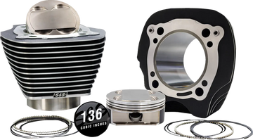 Harley-Davidson FLTRT 1868 Road Glide 3 114 [2025] - 132" Hochverdichtungs- / 136" Big Bore Kit – Oberfläche: Schwarz, Hervorgehobene Lamellen – Merkmal: 0,00 cm³ Kuppelvolumen – Bild 1