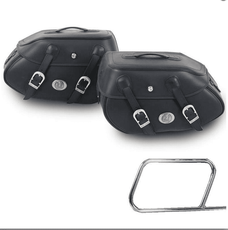 Motorcycle bag [Hepco & Becker] - saddlebags Buffalo black - tube pannier holder