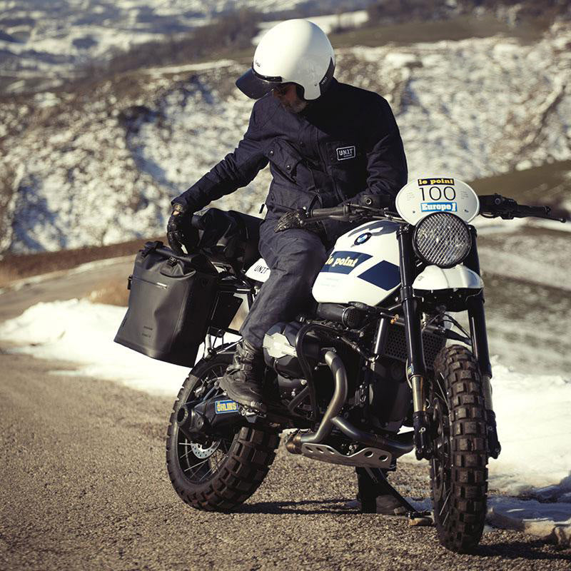 BMW R 850 R / R 1100 R [1993-2002] - Khali TPU-Seitentasche 35–45L mit Alu-Platte für die Auspuffseite