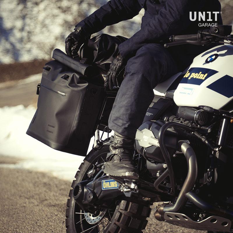 BMW R 1150 R [2000-2006] - Khali TPU-Seitentasche 35–45L mit Alu-Platte für die Auspuffseite