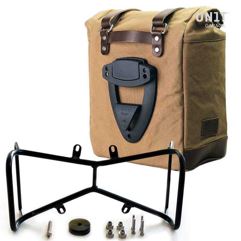 BMW R nineT 1200 Roadster [2014-2023] - Scram Seitentasche aus Canvas 22L-30L + symmetrischer Doppelrahmen