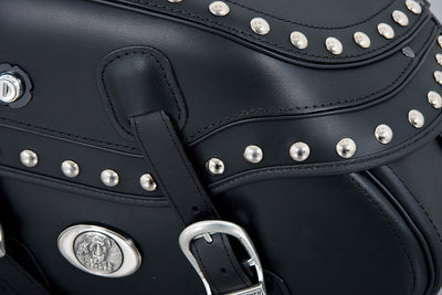 Motorcycle bag [Hepco & Becker] - leather Buffalo Custom right - tube pannier holder