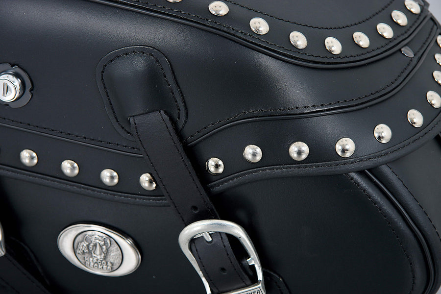 Sacoche moto [Hepco & Becker] - cuir Buffalo Big Custom droite - support de sacoche tube