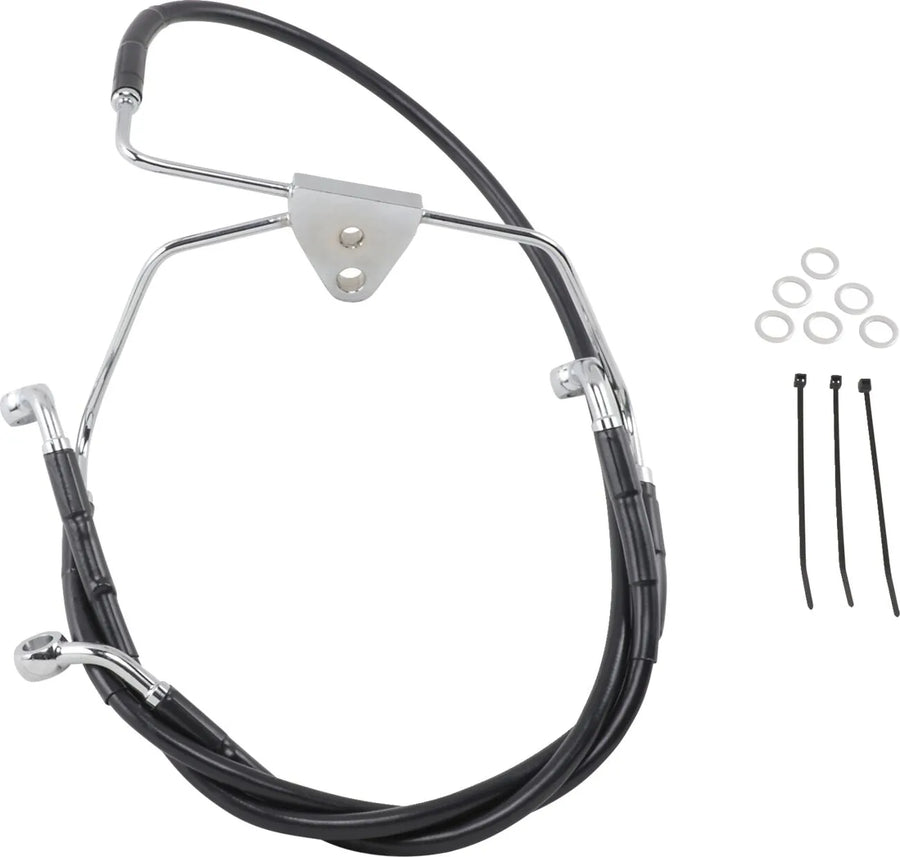 harley davidson flhtc [DRAG SPECIALTIES] - Kit conduites de frein inox