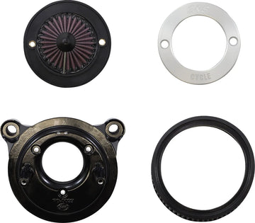 Harley-Davidson FXSBSE 1800 Breakout CVO [2013] - Air Stinger Stealth Luftfiltersatz – Oberfläche: Schwarz, Verchromt – Bild 2
